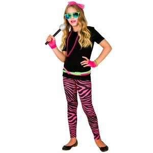 80er Jahre - Tiggerprint Neon Pink