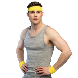 80er Jahre - Neon Stirnband und Armbänder (3er Set)