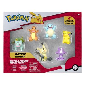 Pokémon Battle: Pikachu, Squirtle, Charmander, Bulbasaur, Mimikyu, Toxel