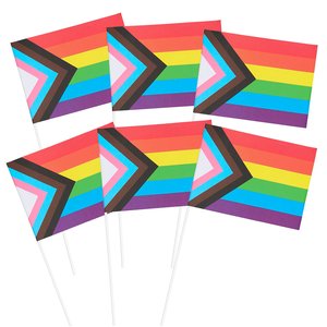 Drapeau à main Arc-en-ciel - Progress (6 pièces)