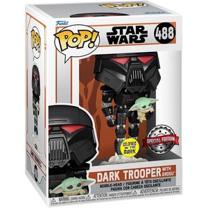 POP! - Star Wars - Mandalorian: Dark Trooper & Grogu - Glow in the dark