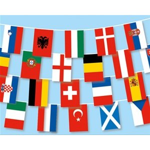 Chaîne du drapeau: 24 pays championnat d'Europe 2024 6.9 m