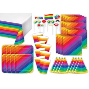 Regenbogen: Party-Box für 8 Gäste - Pride