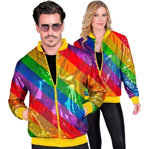 Bomber - paillettes - arcobaleno