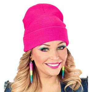 Beanie: rosa neon