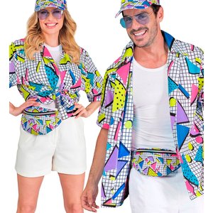 80er - Funky Weiss - Hemd
