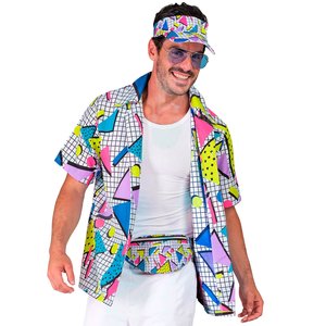 80er - Funky Weiss - Hemd