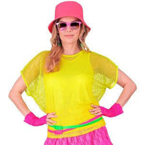Années 80 - shirt résille: jaune