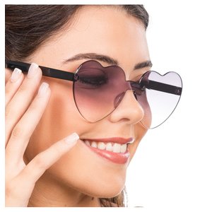 Lunettes coeur: noir