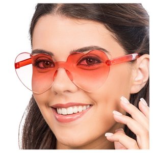 Occhiali cuore: rosso