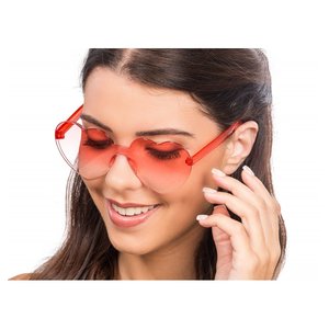 Occhiali cuore: rosso