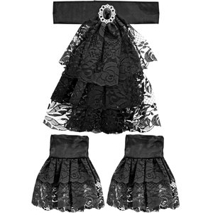 Jabot Set - Schwarz