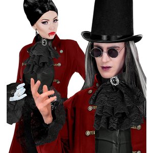 Jabot Set - Schwarz