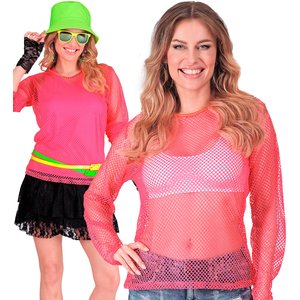 Shirt résille longues: rose