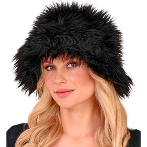 Plüsch Anglerhut: Schwarz