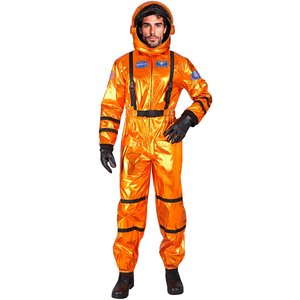 Orangener Astronaut