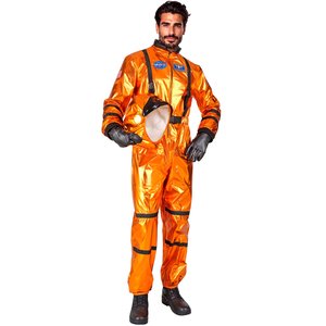 Orangener Astronaut