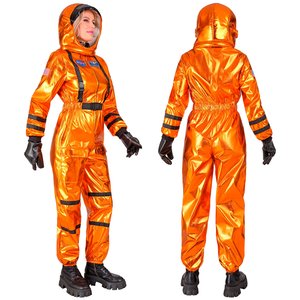 Orangene Astronautin
