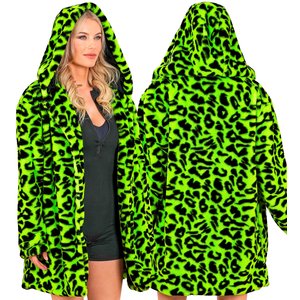 Manteau en peluche: vert fluo