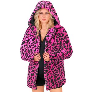 Plüschmantel: Neon Pink