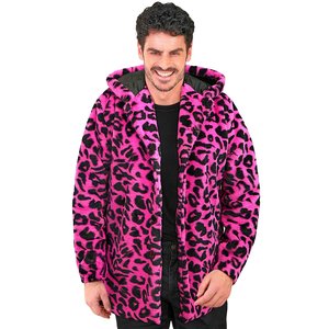 Plüschmantel: Neon Pink