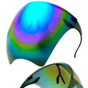 Brille - Visier: Blau