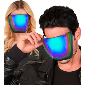 Brille - Visier: Blau