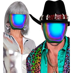 Brille - Visier: Blau