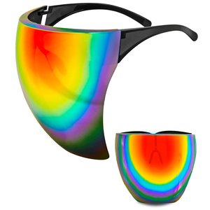 Brille - Visier: Regenbogen
