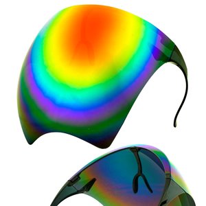 Brille - Visier: Regenbogen