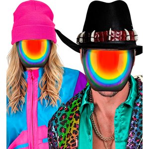 Brille - Visier: Regenbogen