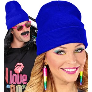 Beanie: bleu