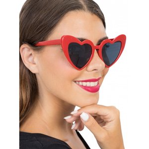Rote Herzbrille