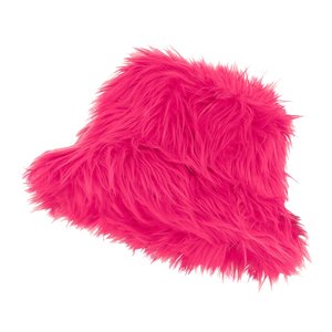 Plüsch Anglerhut: Neon Pink