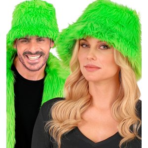 Plüsch Anglerhut: Neon Grün