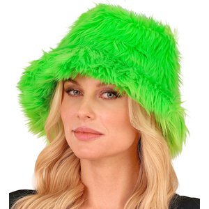 Plüsch Anglerhut: Neon Grün