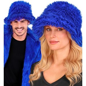 Plüsch Anglerhut: Blau