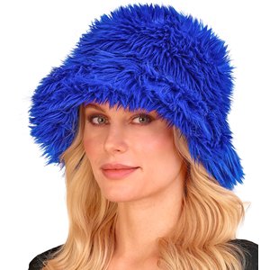 Plüsch Anglerhut: Blau