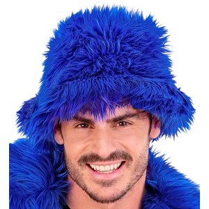 Plüsch Anglerhut: Blau