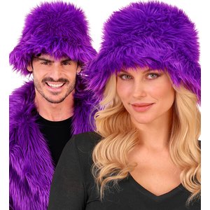 Plüsch Anglerhut: Violett