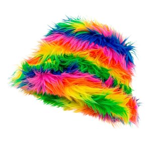 Plüsch Anglerhut: Regenbogen
