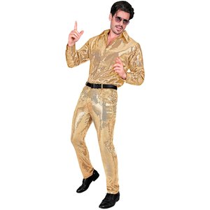 Pantaloni di paillettes: oro