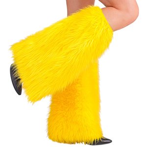 Plüsch Beinstulpen: Gelb