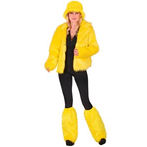 Plüsch Beinstulpen: Gelb