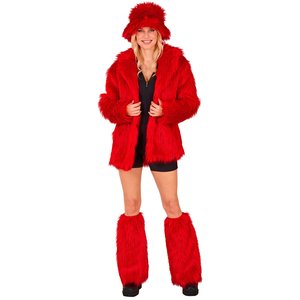 Plüsch Beinstulpen: Rot