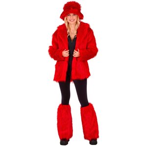 Plüsch Beinstulpen: Rot