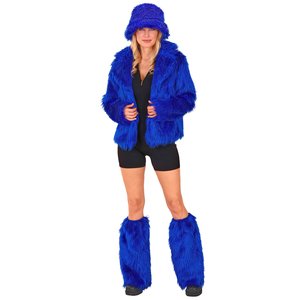 Plüsch Beinstulpen: Königsblau