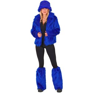 Plüsch Beinstulpen: Königsblau