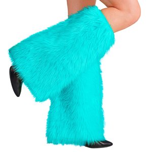 Plüsch Beinstulpen: Türkis