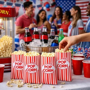 Sacs en papier: Popcorn - 8 pièces